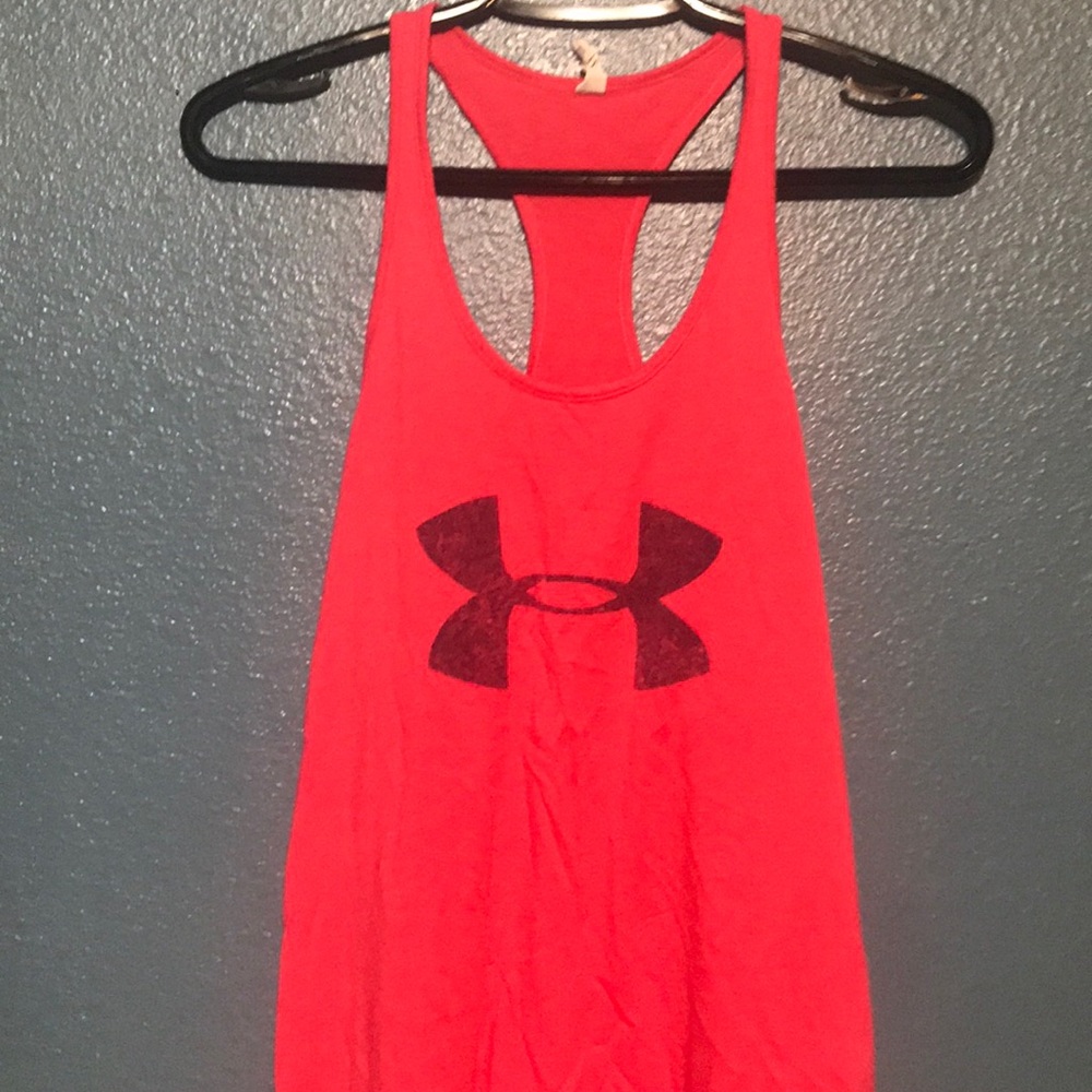 Pink UnderArmor racer back tank